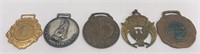 Lot of 5 Vintage Watch Fobs #13