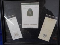 3 Antique matchbook covers