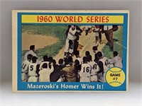 1961 Topps #312 Mazeroski's Homer Wins It! HOF
