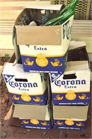 5 BOXES OF EMPTY BEER BOTTLES