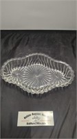 Vintage Swirled Glass Oval Dish