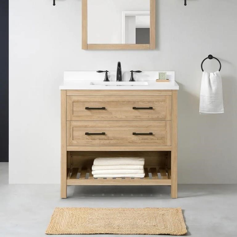 Autumn 36 in. W x 19 in. D x 34 in. H Single Sink