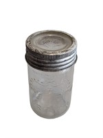 Small Crown Clear Glass Jar
