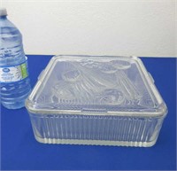 Vintage Federal Glass Refrigerator Dish w/ Lid