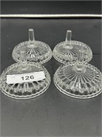 4 American Fostoria ring holders