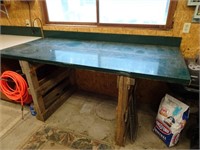 Green Work Bench - 7x3ft 38" Tall - Please arrive