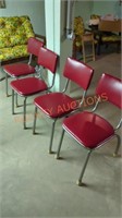 Vintage set MCM chrome and vinyl chairs