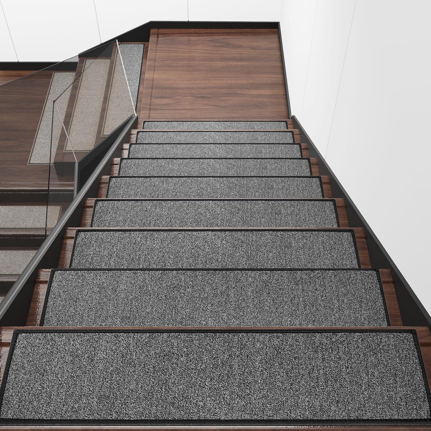 15 PCS Non-Slip Stair Treads  30x8 Black