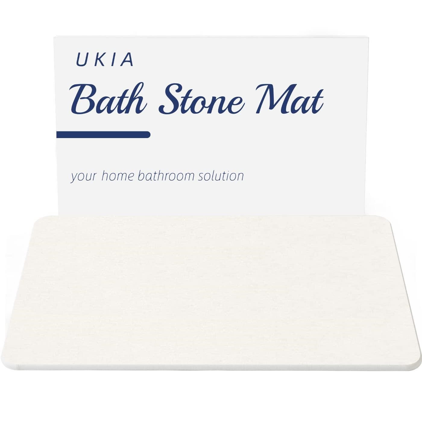 UKIA  Stone Bath Mat, Diatomaceous Earth Shower M