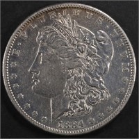 1884-S MORGAN DOLLAR NICE AU