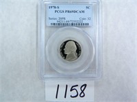 TEN (10) 1978-S Five Cents PCGS Graded PR69 DC