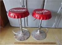 2 replica Coca-Cola bar stools