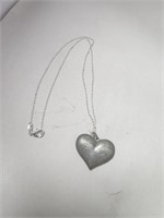 Silver necklace with heart pendant 4 grams 925