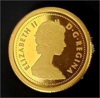 24K  1/10 Oz Fine 9999 Canadian Coin