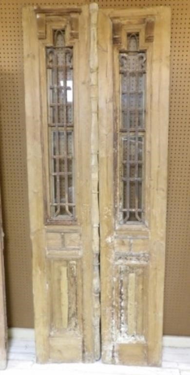 Iron Inset Primitive Egyptian Doors.