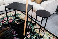 Metal and Round Side Tables 24" x 16" x 24"