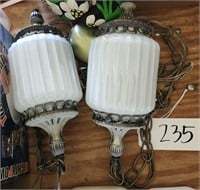 Pair MidCentury Pendant Lamps