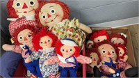 Raggedy Ann Andy collection, 15+ dolls and toys