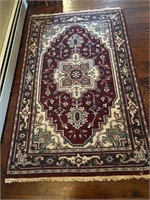 Oriental area rug, woven throw rug