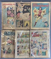 6pc Golden Age Coverless Comic Books