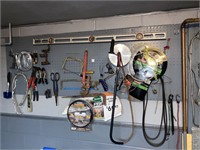 CONTENTS OF WALL ON RIGHT SIDE OF GARAGE