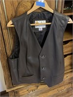 W.B. Place & Co. Leather Vest LG