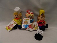 Kellogg's "Snap,Crackle,& Pop" Plush Toys; NIP