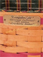 Longaberger Christmas Collection Cranberry Basket