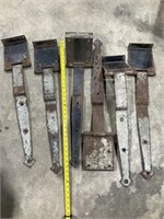 6 Large Metal Door Hinges