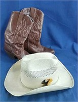 Ladies Leather cowboy boots, size 7
