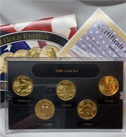 OF)2008 Gold edition state quarter collection with