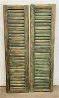 Antique Wooden Shutter Wall Hanging