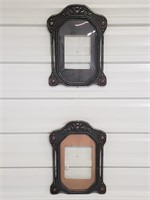 2- ANTIQUE CURVED GLASS PICTURE FRAMES