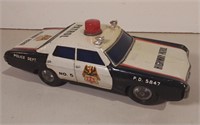 Vintage Highway Patrol Tin Litho Battery Operated