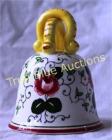 Bell with Rooster and Floral Design