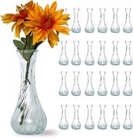 Sandraheer Glass Bud Vases in Bulk Set of 24, Smal