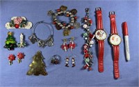 (16 PCS) CHRISTMAS THEMED JEWELRY -