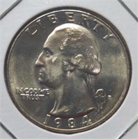 Uncirculated 1984 d. Washington quarter