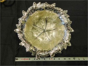 Floral footed silverplated dish WMF EPBRASS