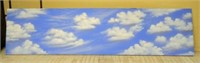 Karl "Clouds" Large Acrylic on Canvas, Signed.