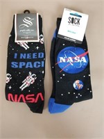 2 Pair Men NASA Socks New
