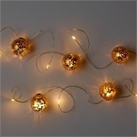 30ct Mercury Globe Dew Drop LED Lights - Gold