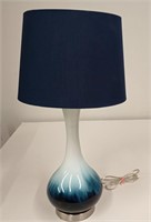 Blue And White Glass Table Lamp