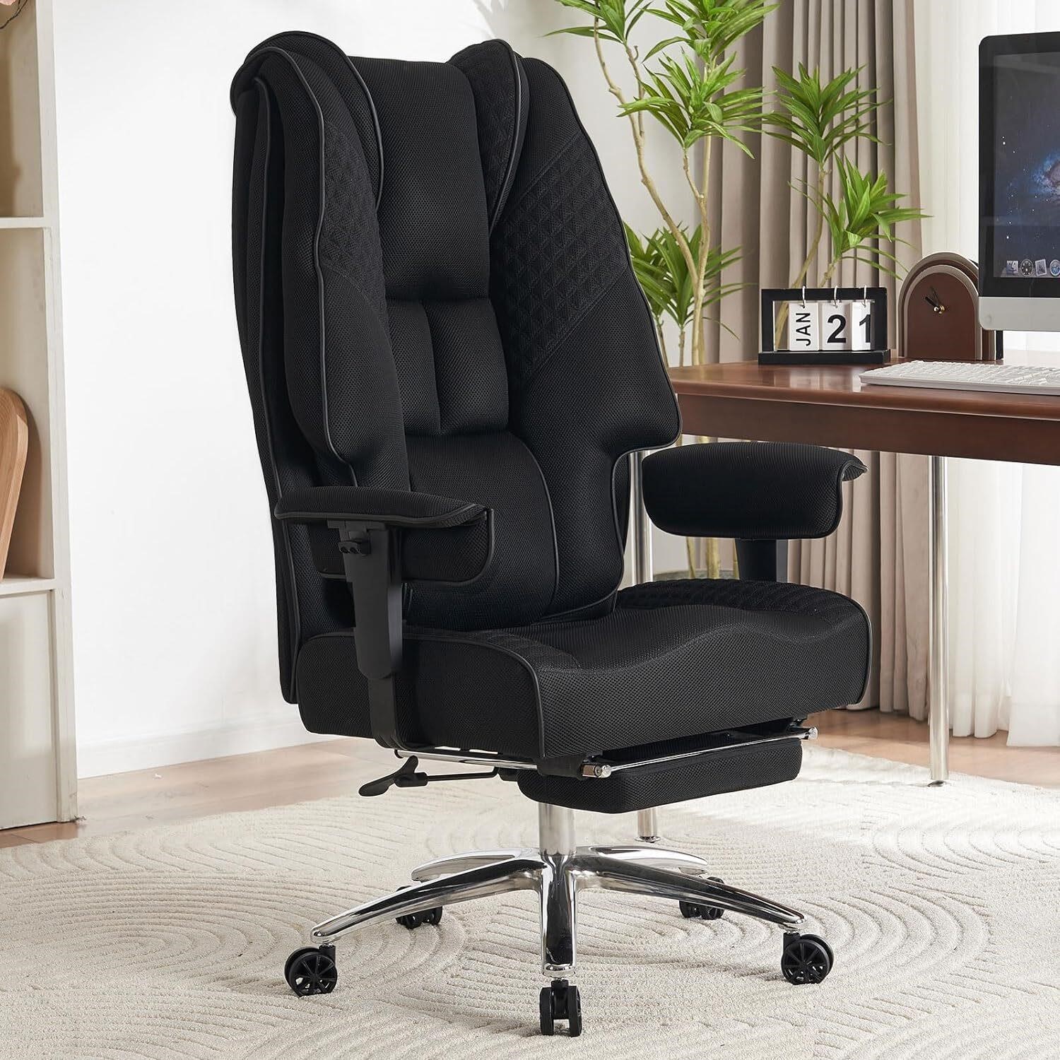 Big Tall Office Chair 400lbs  High Back  Mesh