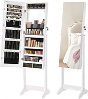 SONGMICS Mirror Jewelry Cabinet Standing Armoire O