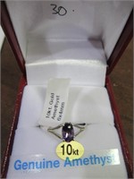 (30) 10K Gold Amethyst Ring EST VALUE $800