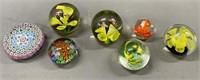 Grouping of Art Glass Paperweights