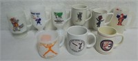 9 assorted mugs & coffee cups