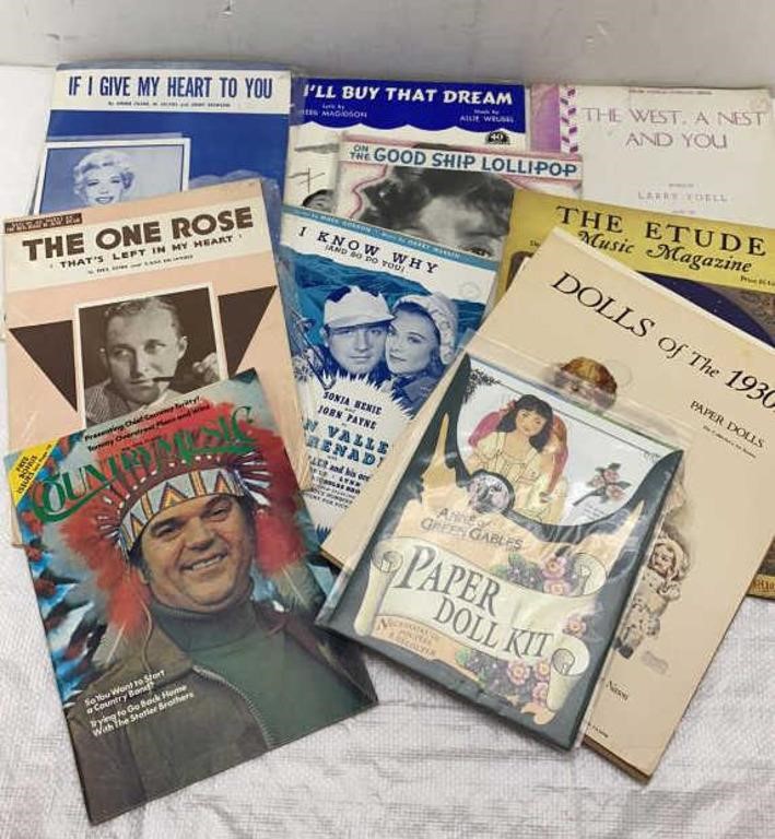 1930’s magazines/ vintage sheet music magazines