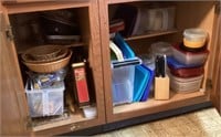 Contents of all lower kitchen cabinets